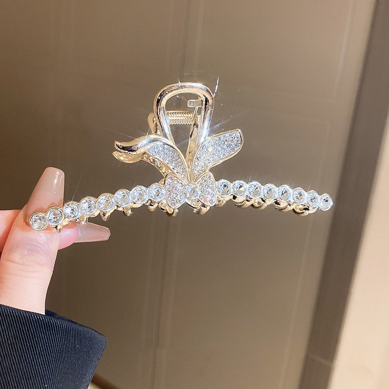Kẹp Tóc Càng Cua Đính Đá zircon Cỡ Lớn Sang Trọng Cho Nữ