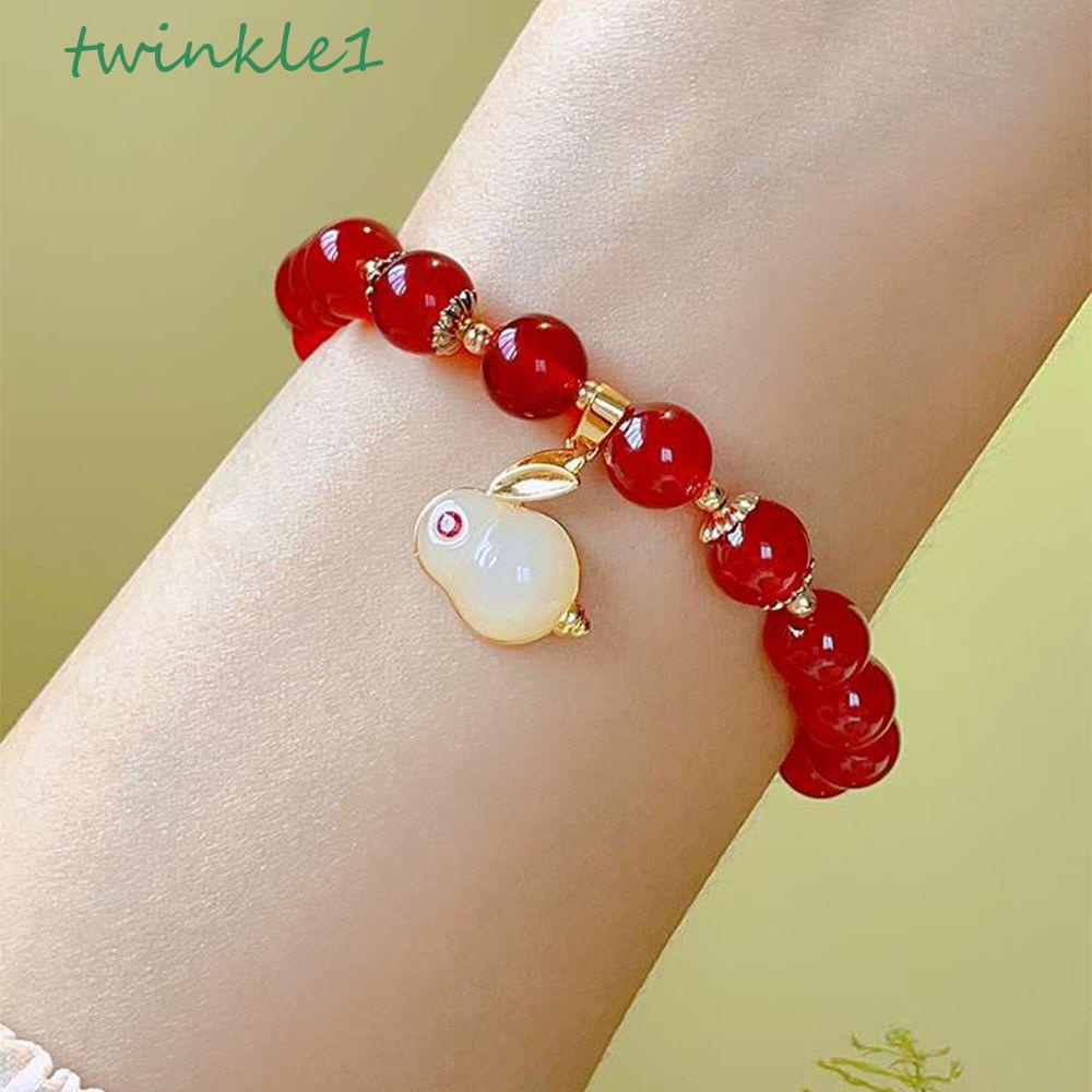 Vòng Tay Chuỗi Hạt Hình Thỏ Lấp Lánh Thời Trang Cho Nữ|Vòng Tay Dây Thừng Thiết Kế Dễ Thương Cá Tính