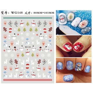 sticker noel dán móng tay nail Ảnh thật