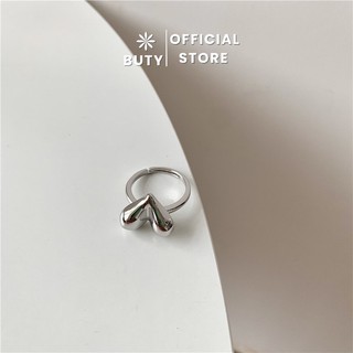 Nhẫn nữ trái tim lớn thời trang thanh lịch trẻ trung tinh tế Buty