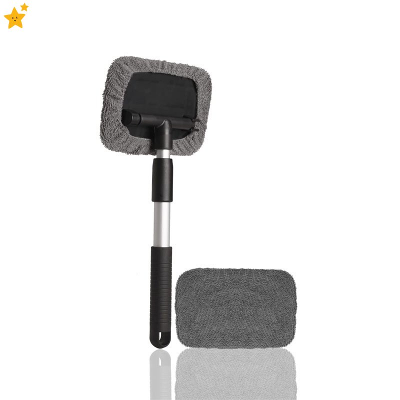 Dụng Cụ Vệ Sinh Kính Chắn Gió Nội Thất Xe Hơi 180 Độ Tiện Lợi°Dụng Cụ Lau Cửa Sổ Xe Hơi Bằng Hợp Kim Nhôm Có Thể Thu Gọn Tiện Dụng