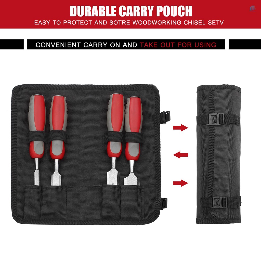 Bộ 5 Dụng Cụ Đục Lỗ Thông Minh Bằng Gỗ Kèm Túi Đựng Chống Trượt