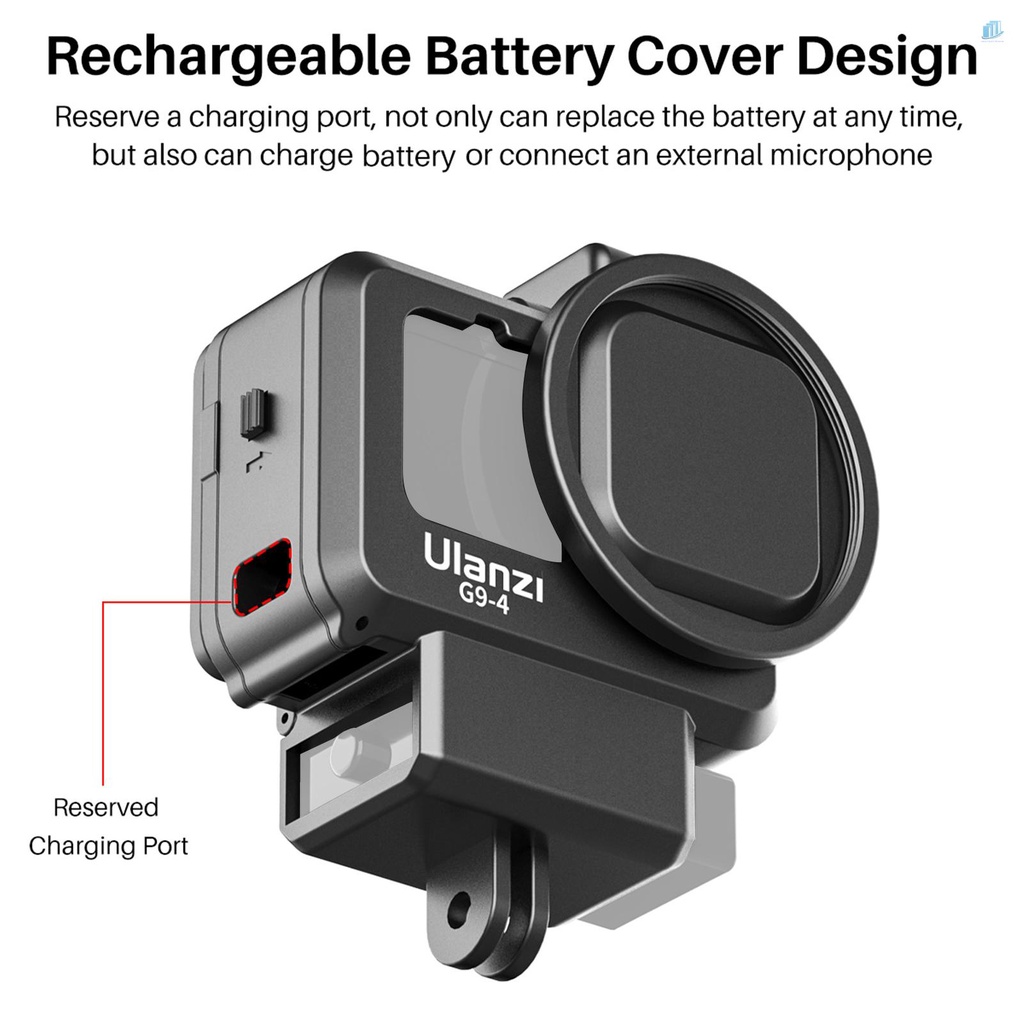 Khung Nhựa Gắn Máy Quay Hành Động Ulanzi G9-4 52mm Mở Rộng Thay Thế Chuyên Dụng Cho smartwatchinone 10 / 9