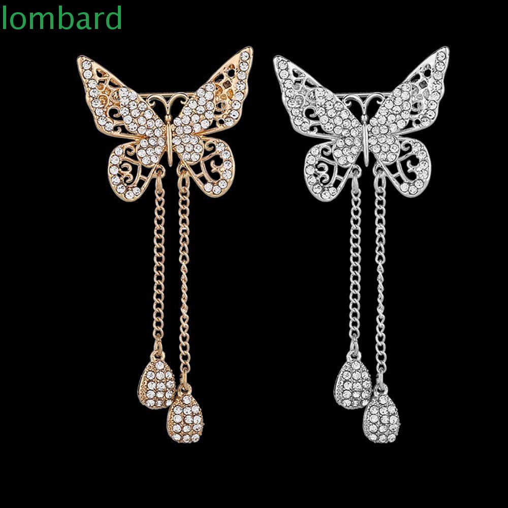 Trâm Cài Áo Hợp Kim Tráng Men Hình Bướm Tua Rua Thanh Lịch Cho Tiệc CướiBông Tai Dáng Dài Đính Đá Thời Trang Cho Nữ