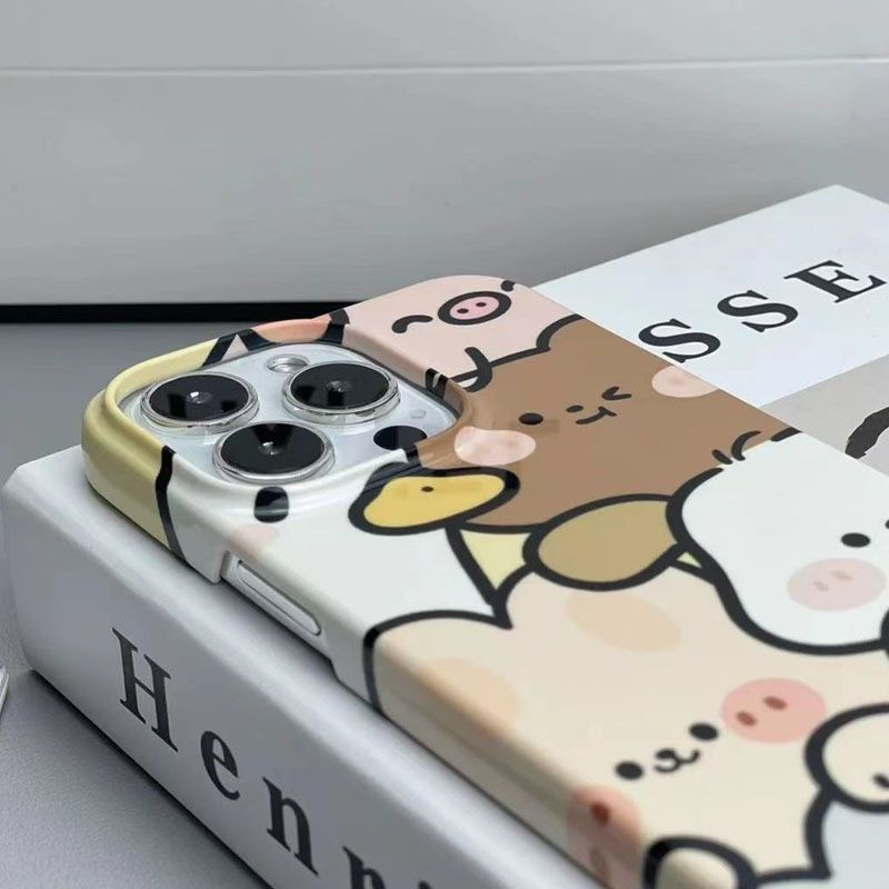 Ốp Điện Thoại Cứng Chống Bụi Bề Mặt Bóng In Họa Tiết Hoạt Hình Dễ Thương Cho Apple Iphone 12 promax 13 1114 44CI