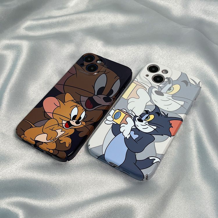 Ốp Điện Thoại Cứng Hình Mèo Và Chuột Cho iphone13mini814pro13 11max 13