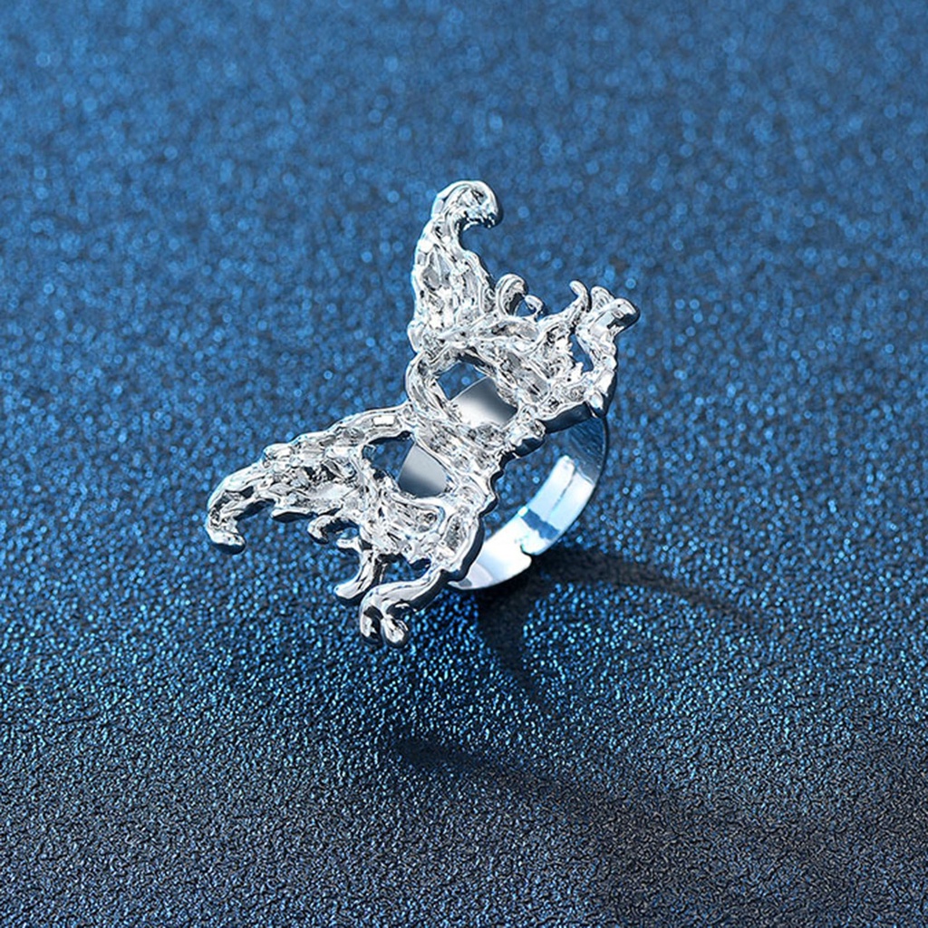 [IGT] Nhẫn Dạng Mở Hình Bướm Lấp Lánh Có Thể Điều Chỉnh Trang Sức Dự Tiệc Cho Nữ