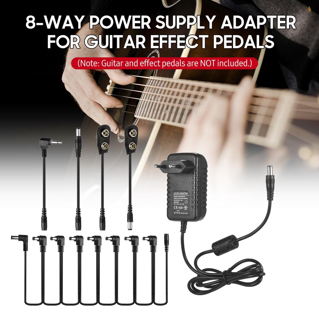 Bộ Chuyển Đổi Nguồn Điện Tạo Hiệu Ứng Đàn Guitar 8 Chiều DC 9V 1A mynice CP-07B
