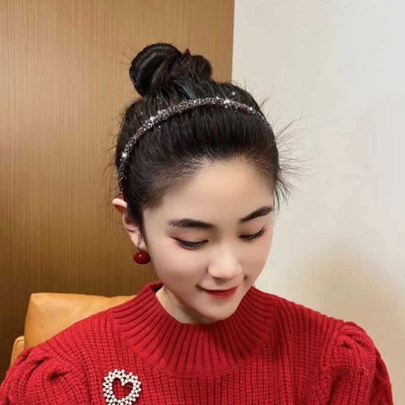 Băng Đô Cài Tóc Vải Nhung Đính Đá Sang Trọng