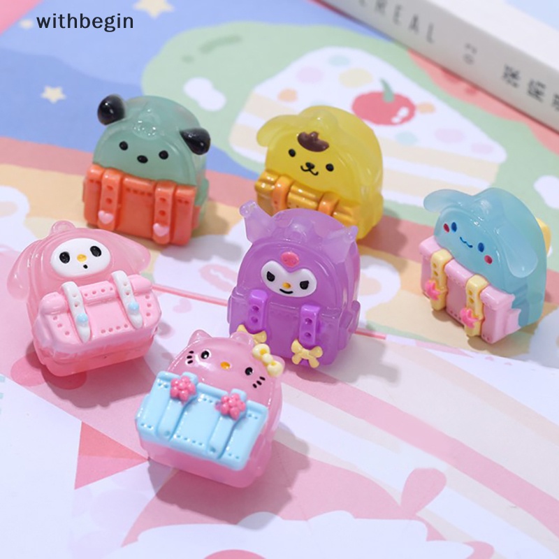 Bộ 5 Phụ Kiện Trang Trí Điện Thoại Hình Ba Lô Sanrios Mini 3D Dễ Thương DIY