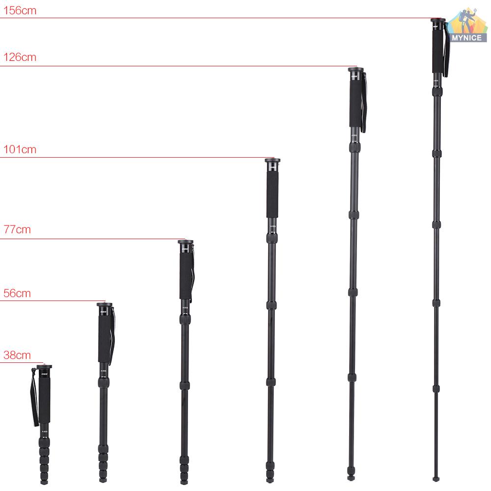 Gậy Chụp Ảnh Di Động Andoer A-555 6 Phần Bằng Hợp Kim Nhôm Nhỏ Gọn Cho Pentax Camera Max Tải Trọng Lớn 10kg / 22lbs 10kg / 22lbs Chất Lượng Cao