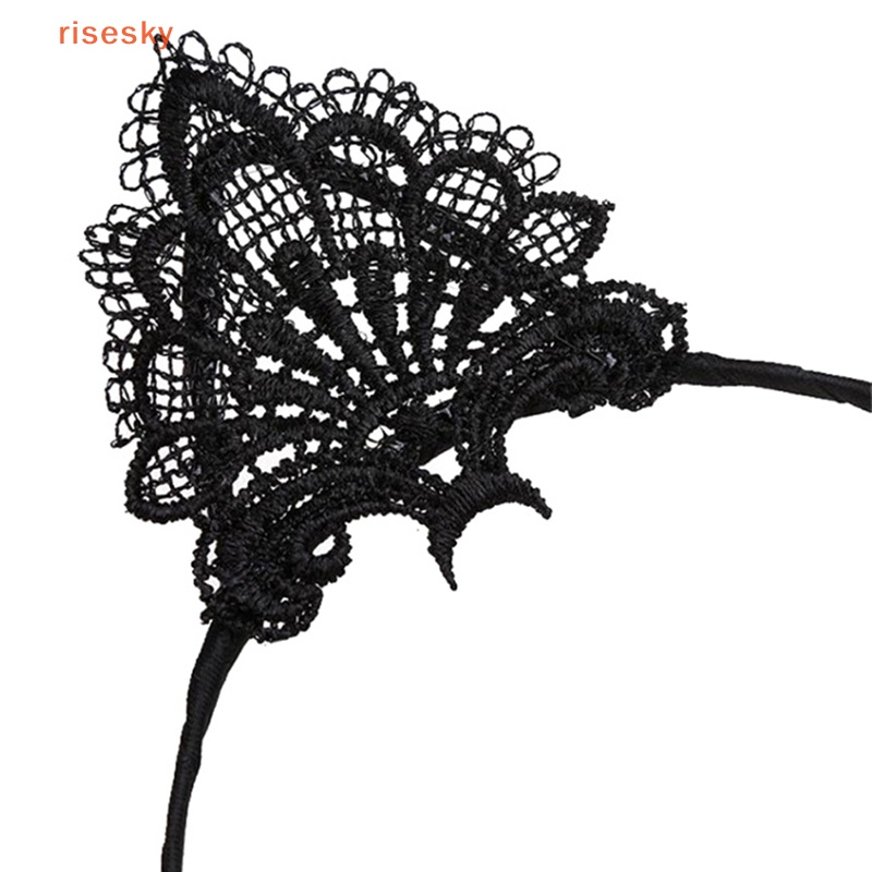 Băng Đô Ren Tai Mèo Đen Thời Trang Gợi Cảm Cho Nữ