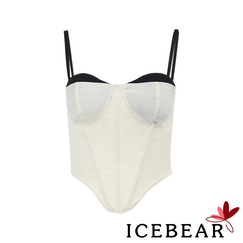 Áo Croptop Sát Nách Màu Sắc Tương Phản Thời Trang Mùa Hè Cho Nữ