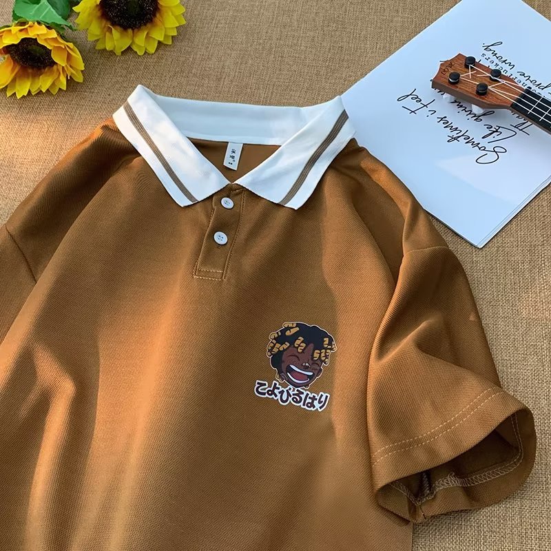 Áo Thun polo Tay Ngắn Phong Cách Đường Phố Âu Mỹ Thời Trang Mùa Hè Cho Nam