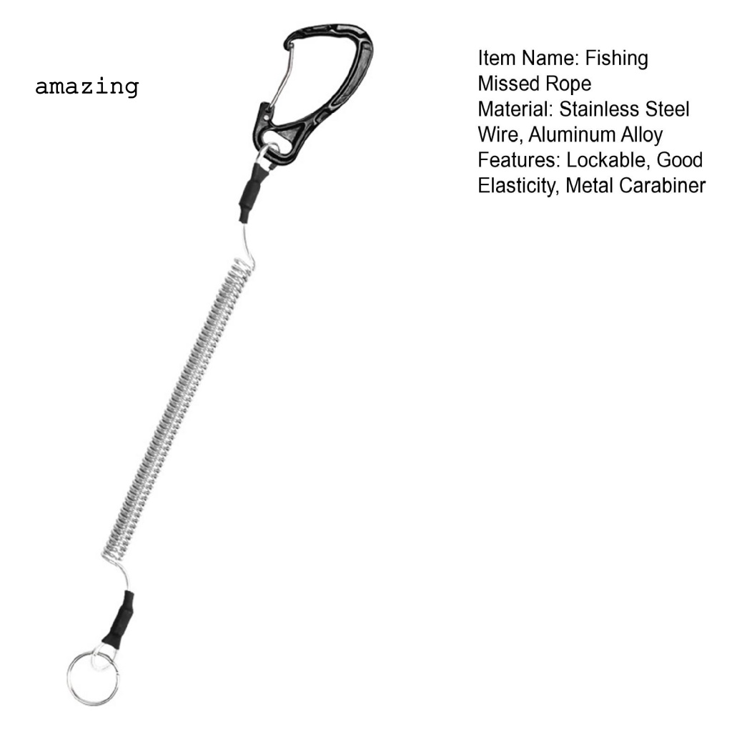 Dây Móc Câu Cá Co Giãn Linh Hoạt Bằng Kim Loại Chống Thất Lạc Đa Năng Có Thể Tái Sử Dụng
