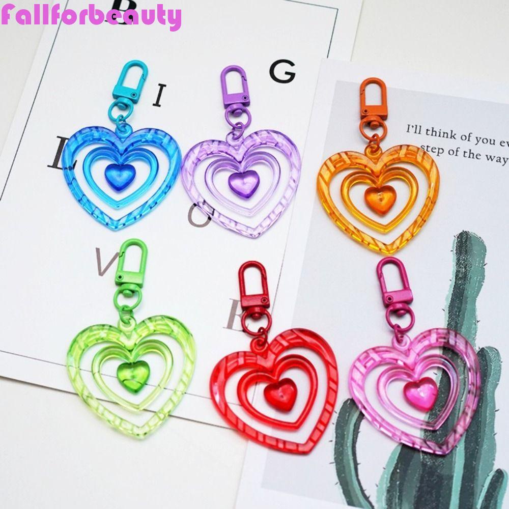 1 Hộp Đựng Tai Nghe / Móc Khóa Xe Hơi Bằng Nhựa Hình Trái Tim Rỗng