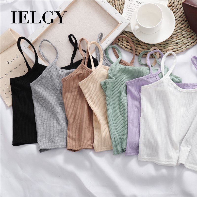 IELGY   Áo Hai Dây Dáng Ôm Phong Cách Hàn Quốc Thời Trang Mới Cho Nữ