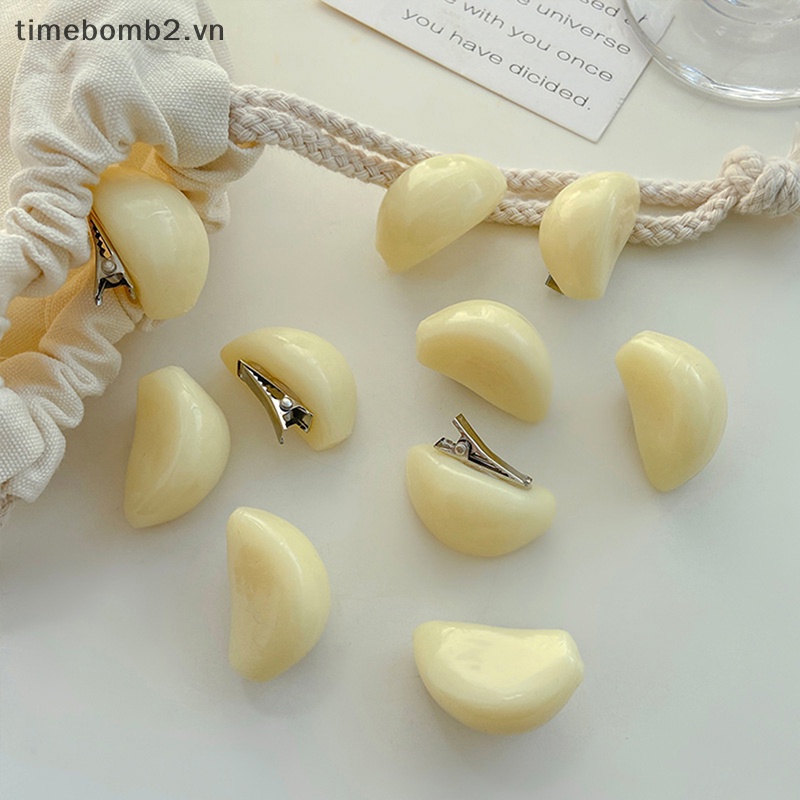 {Timebomb} Kẹp Tóc Hình Tỏi Vui Nhộn Sáng Tạo Thời Trang Dành Cho Nữ