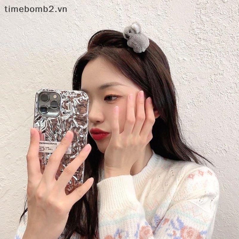 Kẹp Tóc Hình Gấu Koala 3D Bằng Lông Nhung Dễ Thương Xinh Xắn