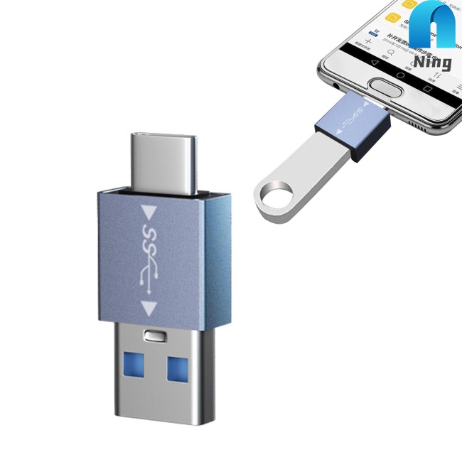 Đầu Chuyển Đổi Usb-C Sang Usb-A Otg C Male Sang A Female 3D Cho Cáp Sạc Truyền Dữ Liệu