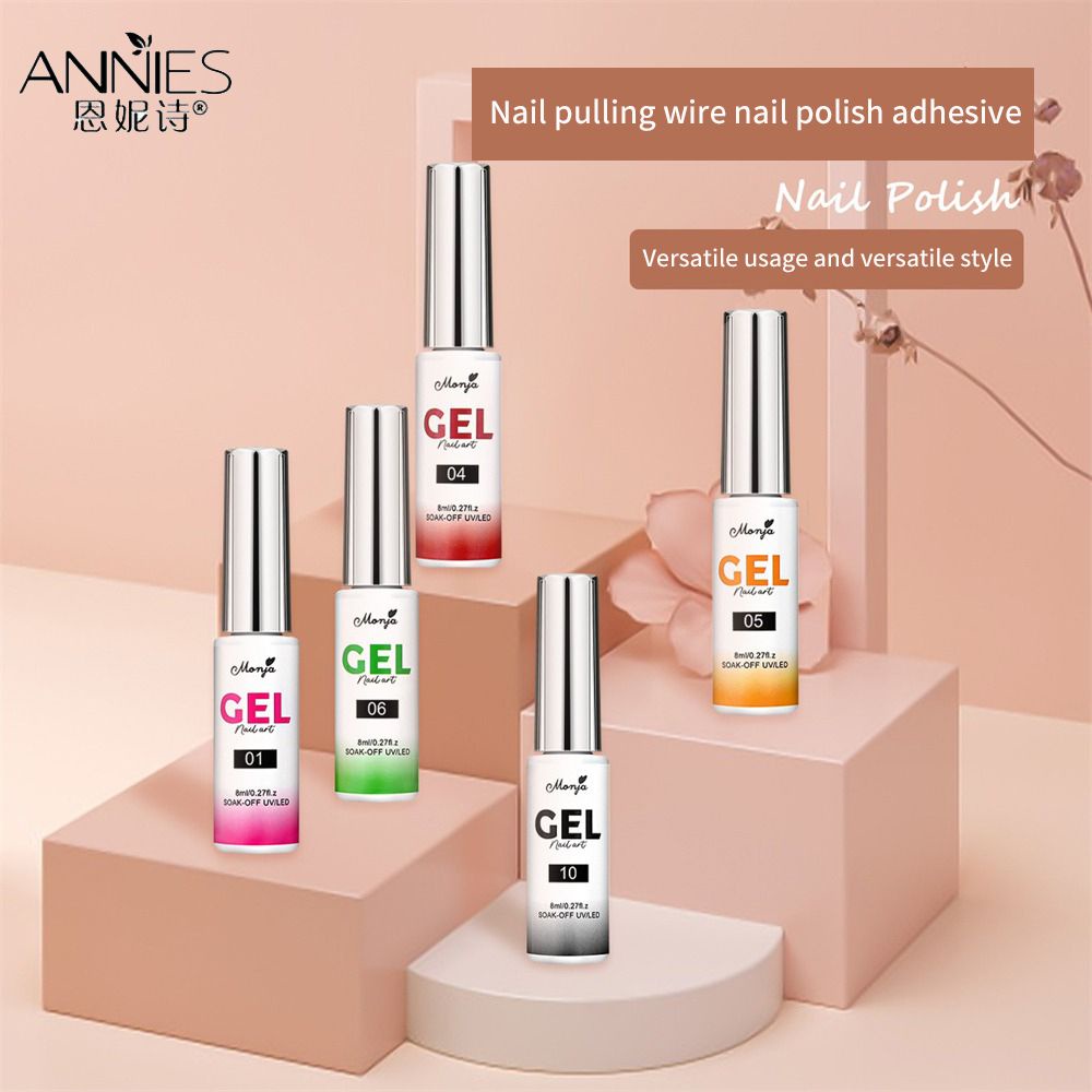 ♕Monja Keo Sơn Móng Tay Nghệ Thuật Kéo Sơn Viền Móc Màu Trơn Keo Cáp Quang Trị Liệu Led Uv Hoa Keo Dán Móng Nghệ Thuật Cho Cửa Hàng Làm Móng 12 Màu Đồ Nội Thất