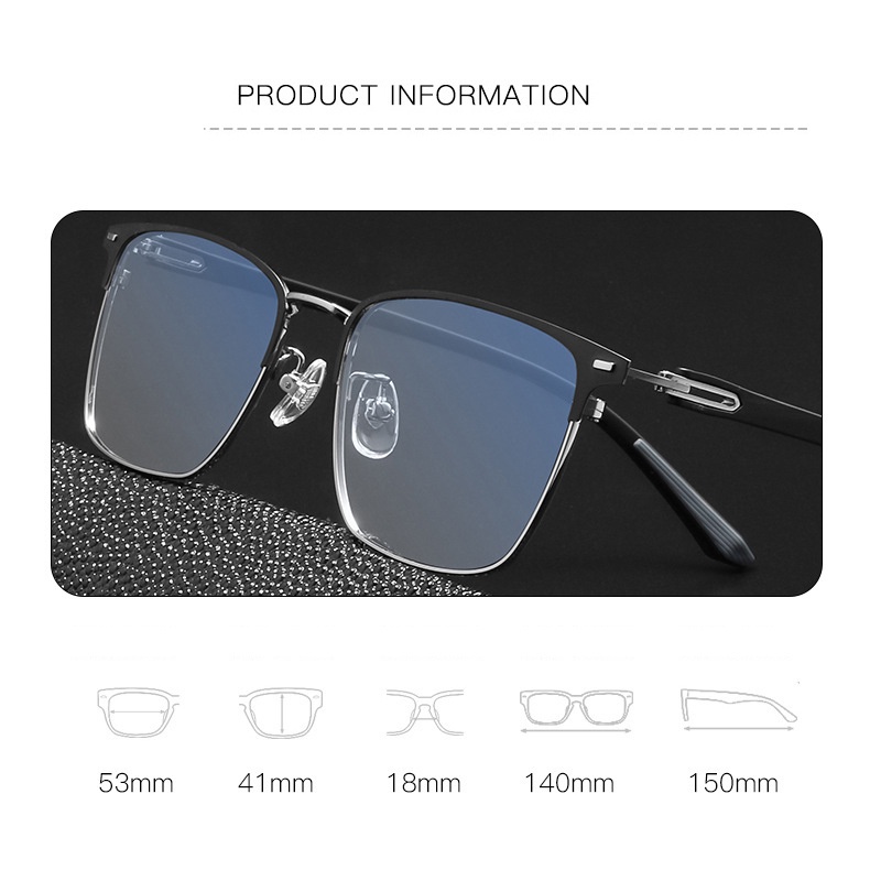 Mắt Kính HEVIA Gọng Titan Siêu Nhẹ Thoải Mái pt088 Cho Nam Và Nữ