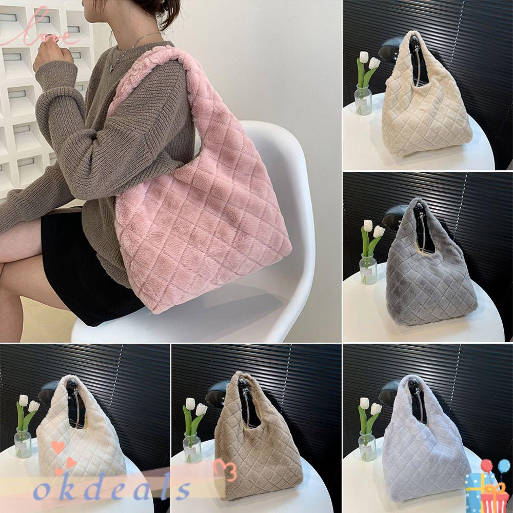 Túi Xách Đeo Vai Bằng Lông Nhung Kích Thước Lớn