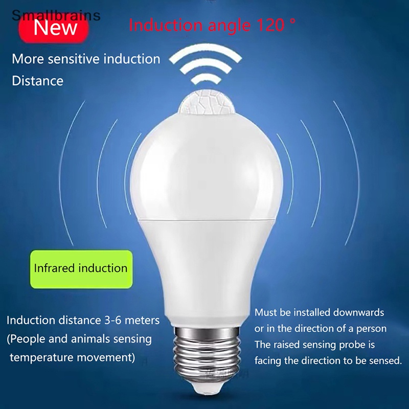 Bóng Đèn LED Smbr E27 PIR Cảm Biến Chuyển Động 5W 9W 15W