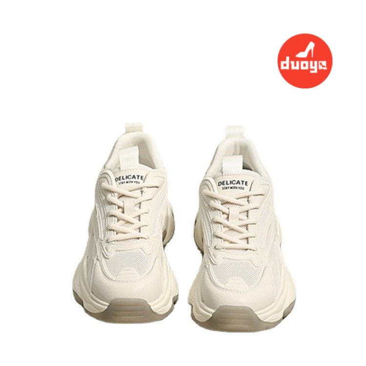 Duoya Giày Thể Thao Da Thật Đế Dày Mềm Mại Màu Trắng Thời Trang Thu Đông Đơn Giản Cho Nữ Giới Miễn Phí Vận Chuyển