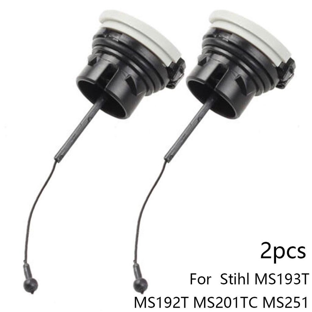 Bộ 2 Nắp Đậy Bình Dầu Cho Stihl MS193T MS192T MS201TC MS251 MS211 MS181 MS171 Mới