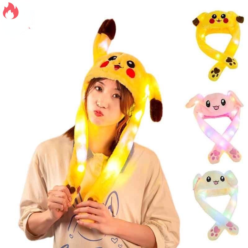 Mũ Tai Thỏ Bằng Vải Bông Có Thể Di Chuyển Dễ Thương Cho Nam Và Nữ