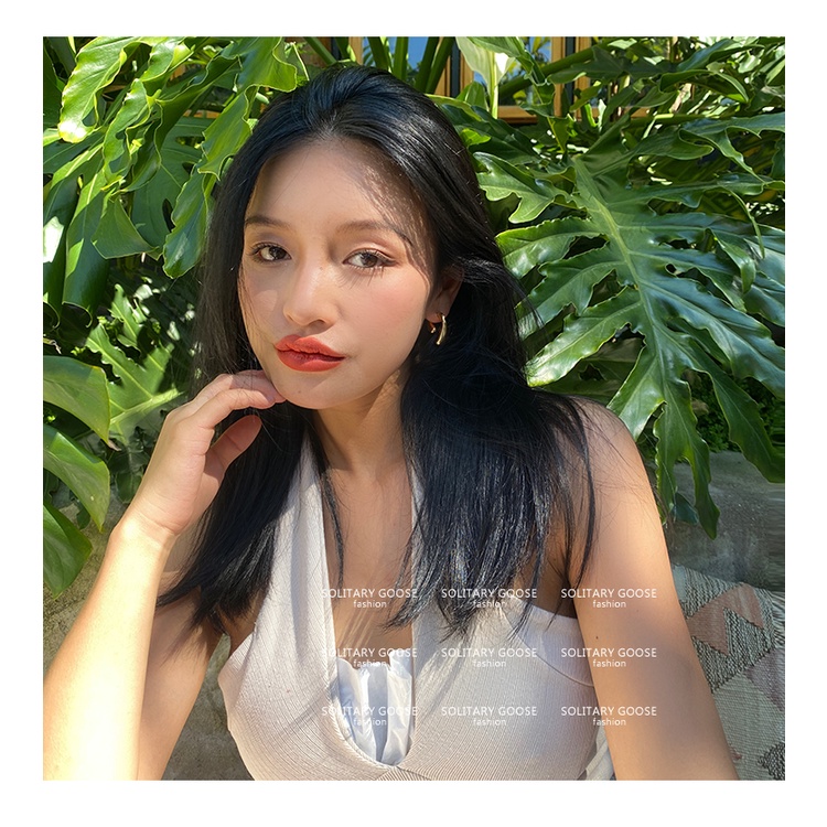 Khuyên Tai Dáng Dài Hai Lớp Mạ Vàng Phong Cách Pháp Thời Trang Cao Cấp Cho Nữ