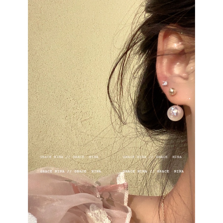 Bông Tai Đính Ngọc Trai Nhân Tạo Kiểu Dáng Sang Trọng Thời Trang 2023