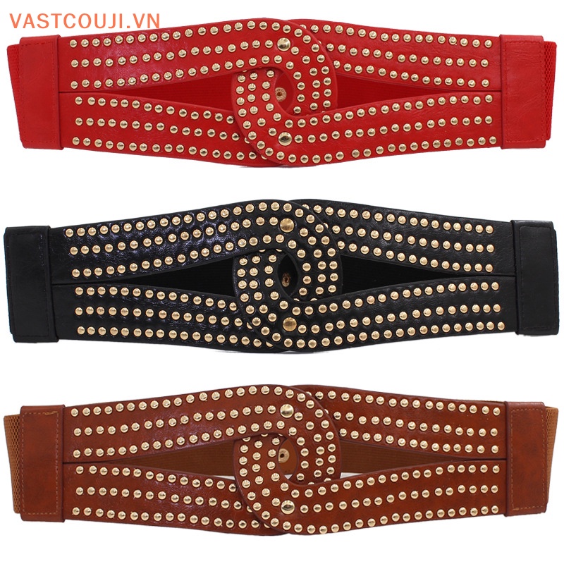 Thắt Lưng Co Giãn Phối Đinh Tán Thời Trang Chất Lượng Cao 2023