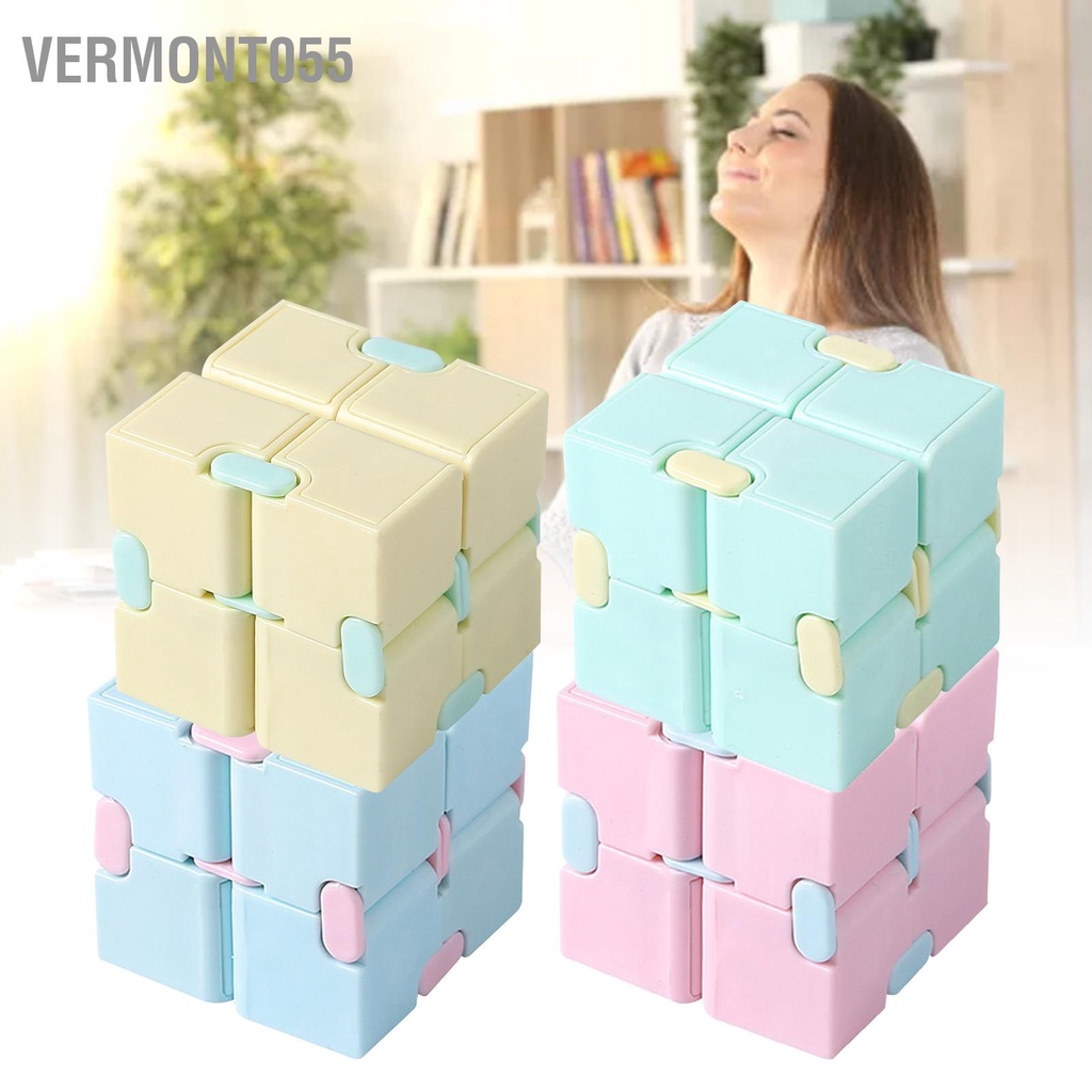 Vermont055 Xếp hình tốc độ Màu Macaron Trẻ em Người lớn Di động Linh hoạt Đầu ngón tay Đồ chơi Phát triển Giáo dục