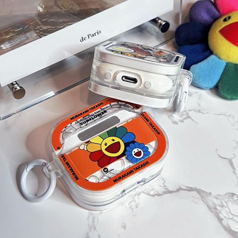 Vỏ Bảo Vệ Hộp Sạc Tai Nghe Bluetooth AirPods 1 2 3 Gen Pro2 2022 Bằng Silicon Hình Hoa Hướng Dương Chống Trầy Xước