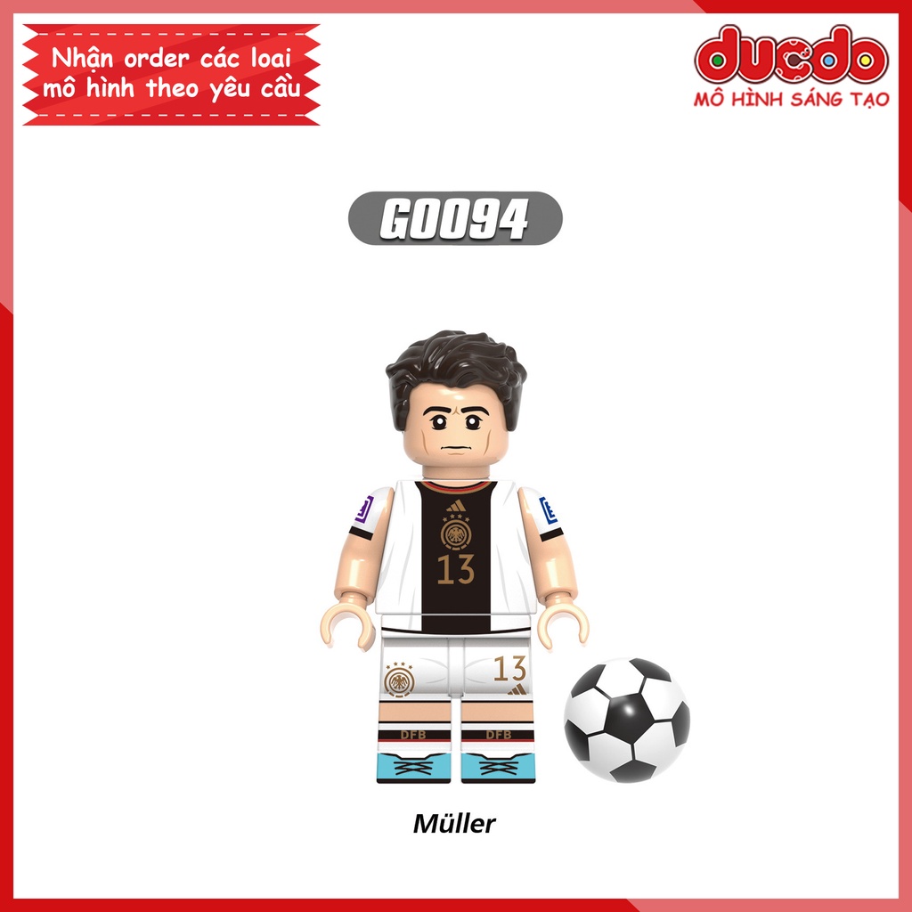 Minifigures W.orld Cup 2022 cầu thủ bóng đá Messi, Ronaldo - Đồ Chơi Lắp Ghép Xếp Hình Mini Mô hình XINH G0112