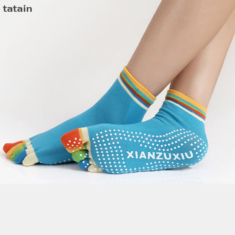 1 Đôi Vớ Cotton Năm Ngón Chống Trượt Nhiều Màu Sắc Dành Cho Nữ