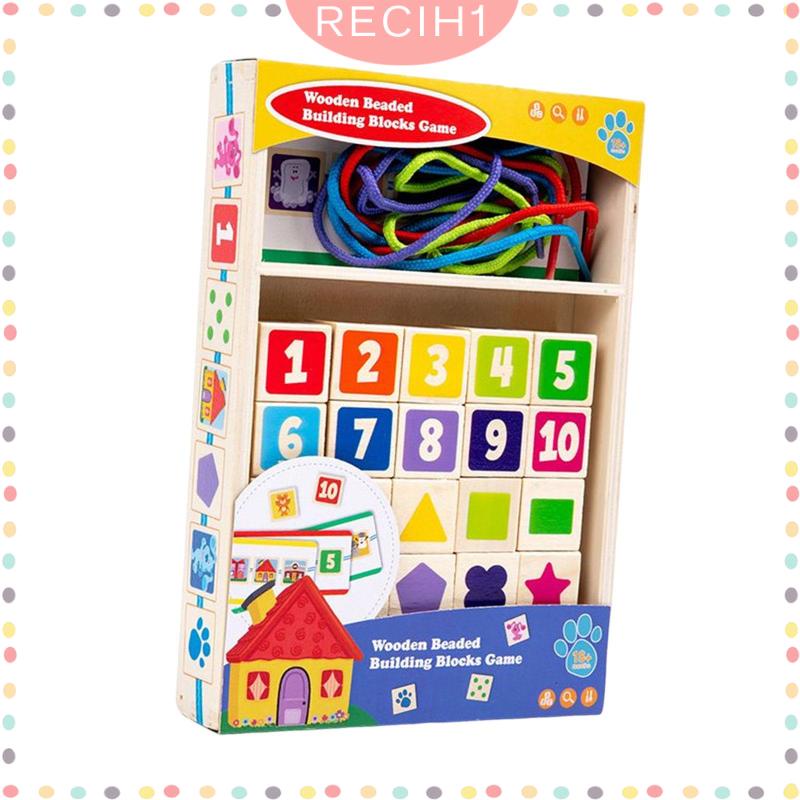 Đồ Chơi Xỏ Dây Hạt Gỗ Màu Cầu Vồng Giáo Dục Theo Phương Pháp Montessori Cho Bé 3 4 5 Tuổi