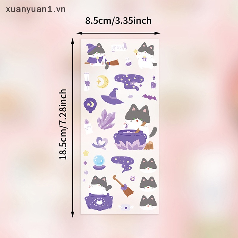 Set 5 Nhãn Dán Tự Trang Trí Sổ Tay / Nhật Ký Hình Thỏ / Gấu Đáng Yêu