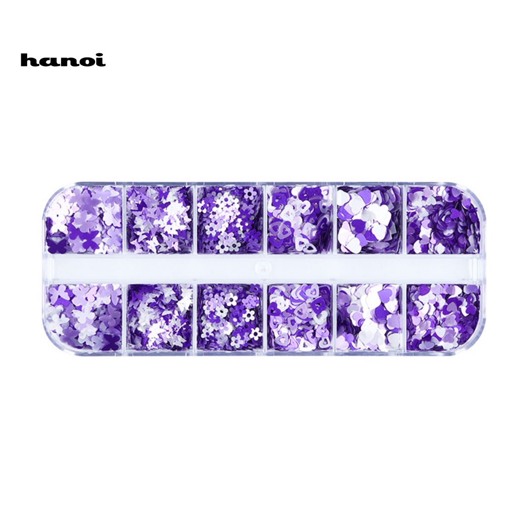 Hộp 12 Ngăn Đựng Phụ Kiện Trang Trí Móng Tay Cho Bé