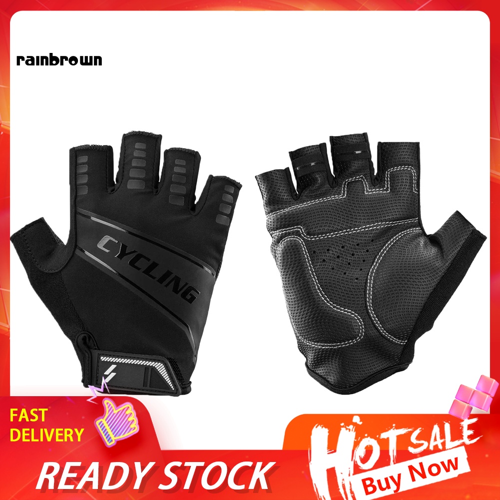 1 Đôi Găng Tay Nửa Ngón Chống Trượt Thoáng Khí Đi Xe Đạp Ngoài Trời Unisex