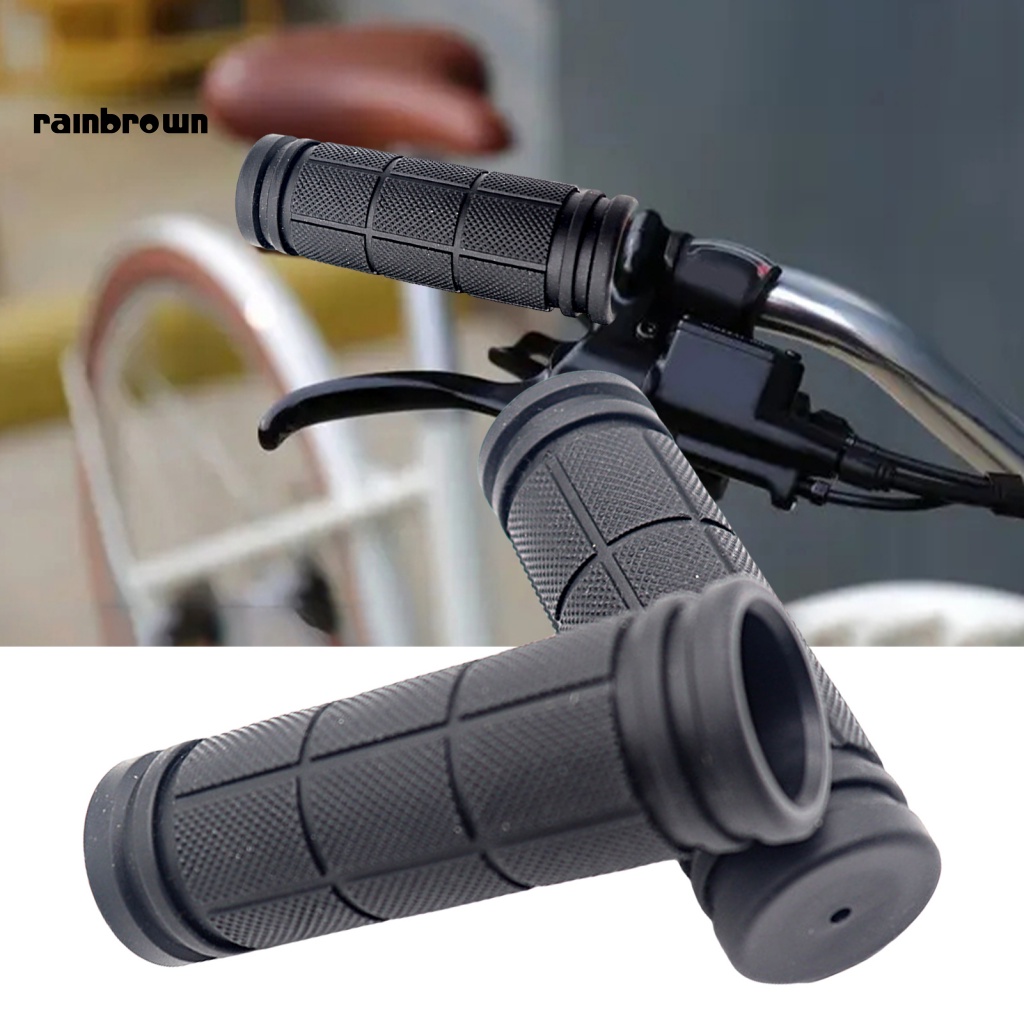 1 Cặp Vỏ Bọc Tay Lái Xe Đạp Một Mặt Bằng Cao Su Chống Sốc Chống Bụi Chống Trượt