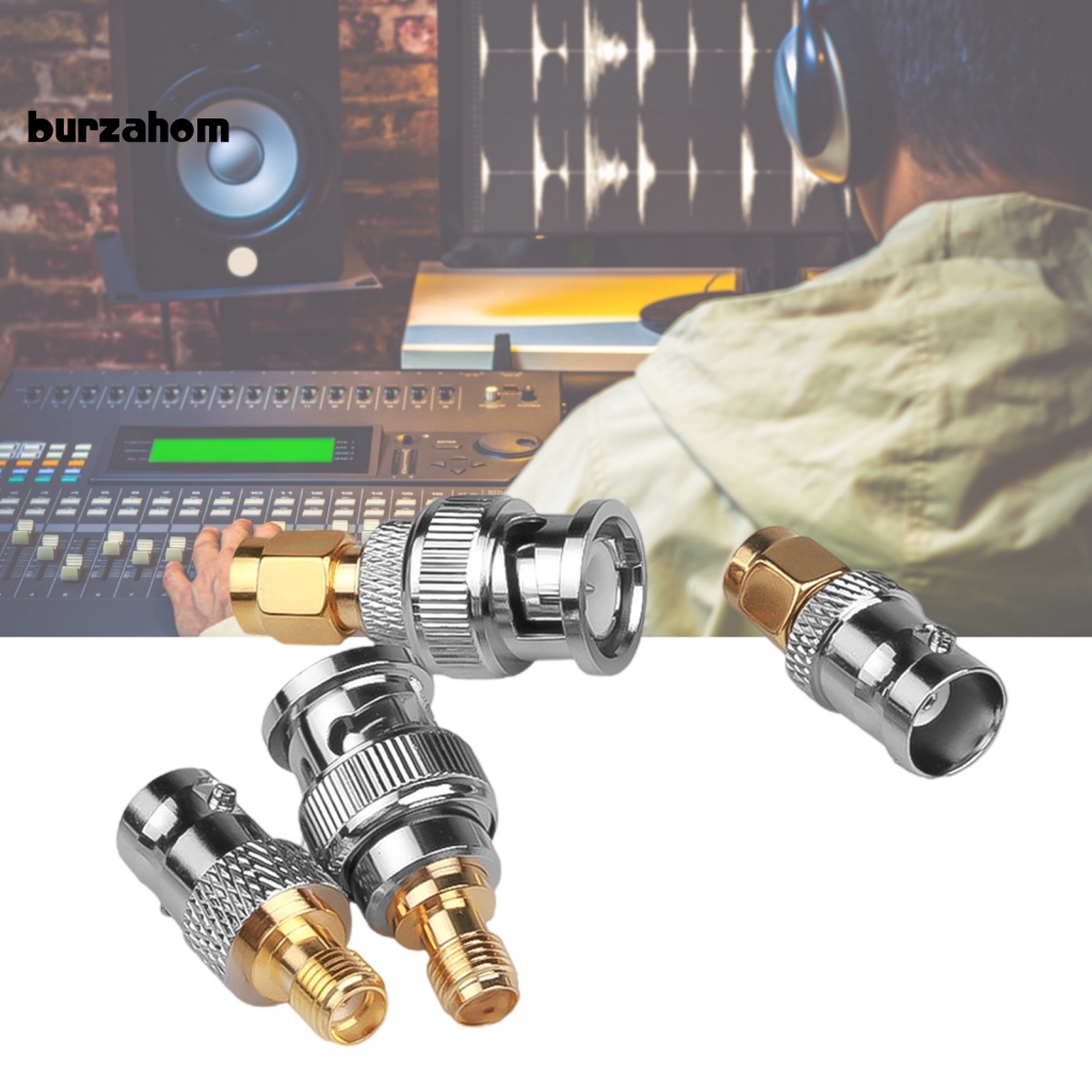 Bộ 4 Đầu Nối Chuyển Đổi Tín Hiệu RF BNC Sang SMA Chuyên Dụng