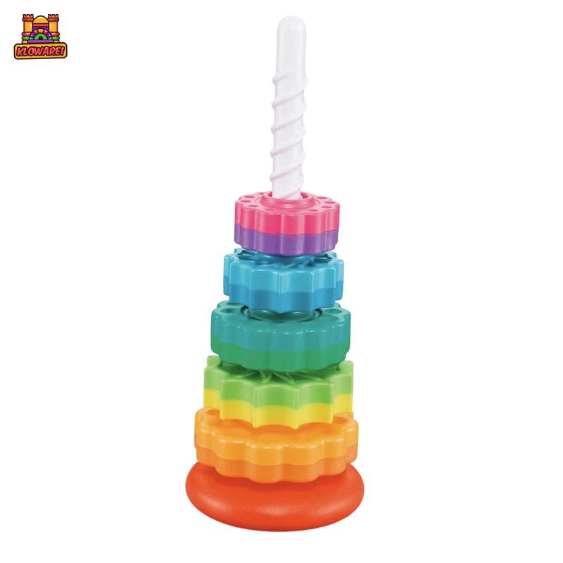 Predolo  Đồ Chơi Vòng Xếp Chồng Montessori Màu Cầu Vồng Giáo Dục Sớm Cho Trẻ Em