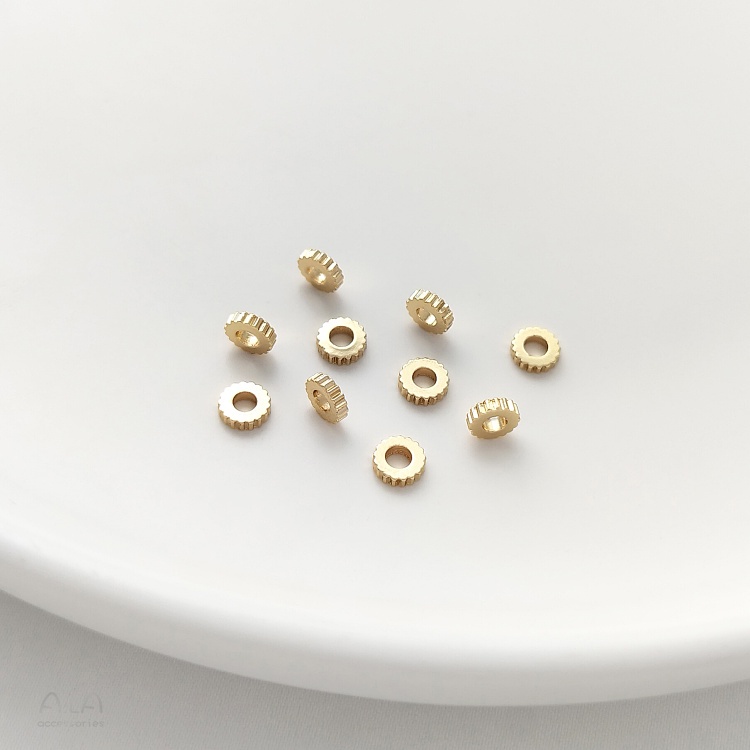 Hạt Xâu Chuỗi Bằng Đồng Mạ Vàng 14K 10 Màu Sắc Dùng Làm Trang Sức diy