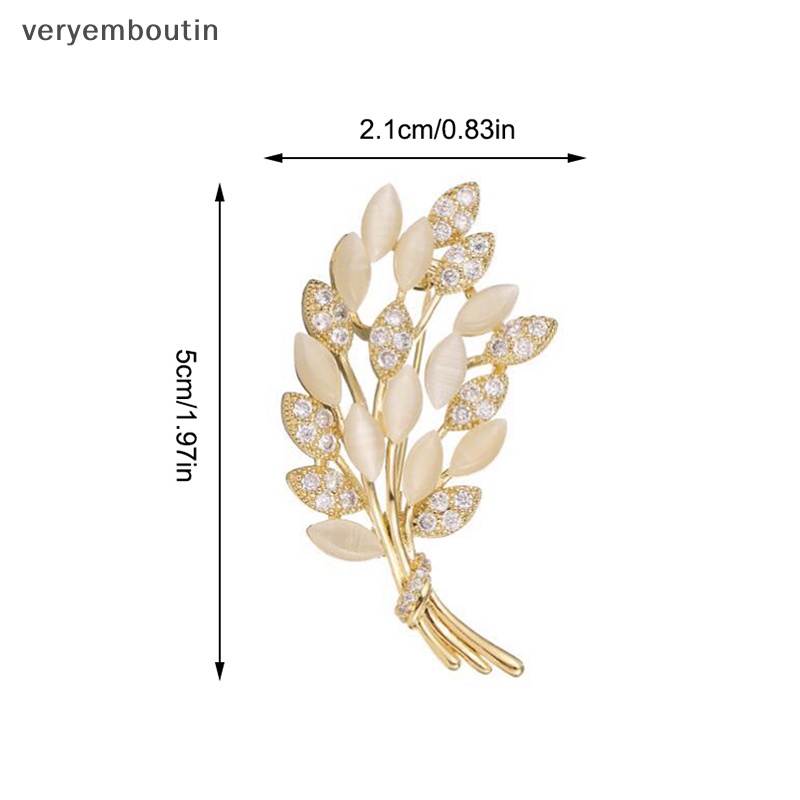 Ghim Cài Áo Hình Lúa Mạch Đính Đá Thời Trang Hàn Quốc