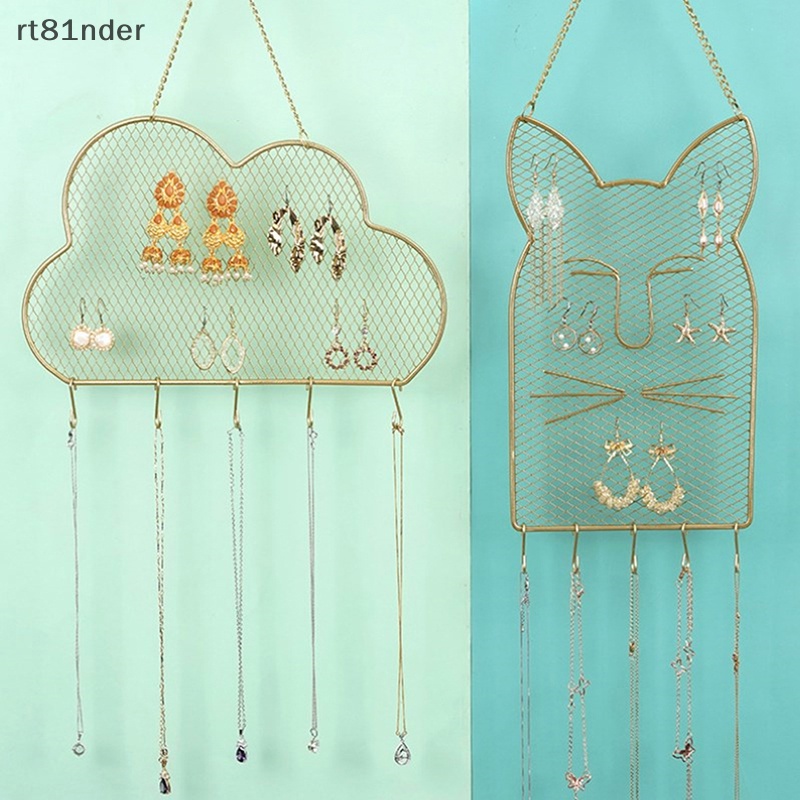 Rt Móc Treo Trang Sức Gắn Tường Dạng Lưới Đính Kim Cương Trang Trí Sắp Xếp Gọn Gàng n