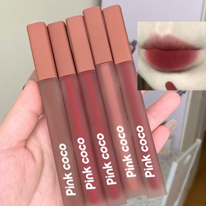 Son kem pink coco tông lì mịn mượt lâu trôi chống nước không dính cốc không dễ phai màu thời trang