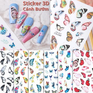 Sticker 3d | cánh bướm mới 2023 | hình dán móng tay ca